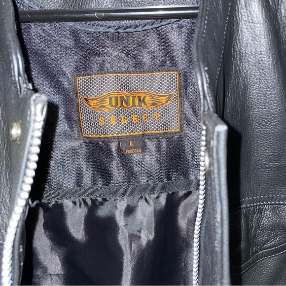NWT Unik Leather/ Denim vest size L - Picture 4 of 4